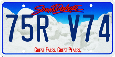 SD license plate 75RV74