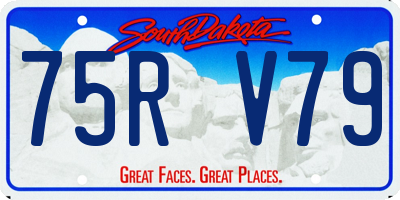 SD license plate 75RV79