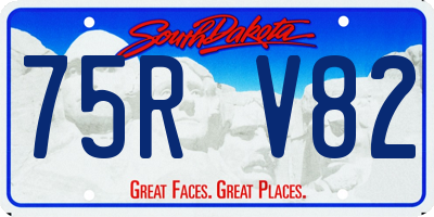 SD license plate 75RV82