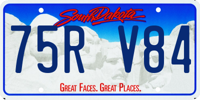 SD license plate 75RV84