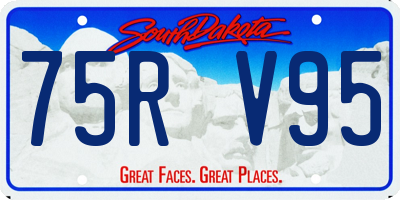SD license plate 75RV95