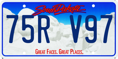 SD license plate 75RV97