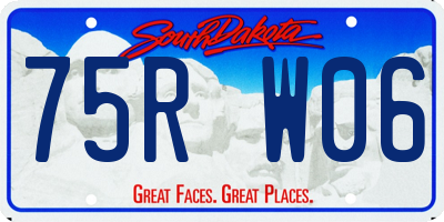 SD license plate 75RW06