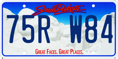 SD license plate 75RW84