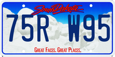 SD license plate 75RW95