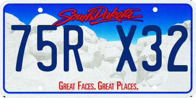 SD license plate 75RX32