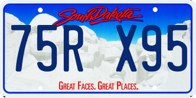 SD license plate 75RX95