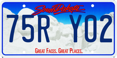 SD license plate 75RY02