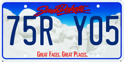 SD license plate 75RY05