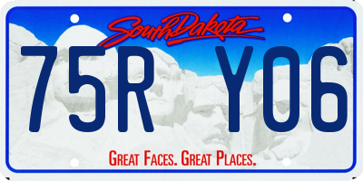 SD license plate 75RY06