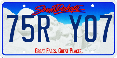 SD license plate 75RY07