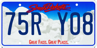 SD license plate 75RY08