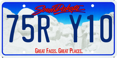 SD license plate 75RY10