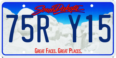 SD license plate 75RY15
