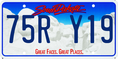 SD license plate 75RY19