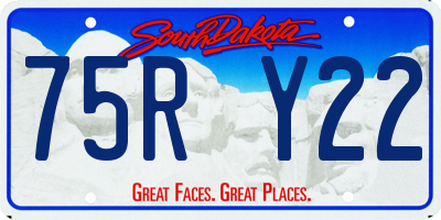 SD license plate 75RY22