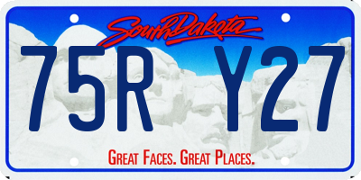 SD license plate 75RY27