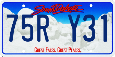 SD license plate 75RY31