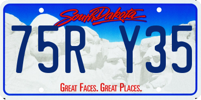 SD license plate 75RY35