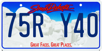 SD license plate 75RY40