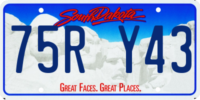 SD license plate 75RY43