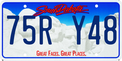 SD license plate 75RY48