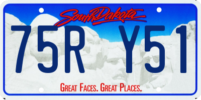 SD license plate 75RY51