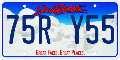 SD license plate 75RY55