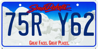 SD license plate 75RY62