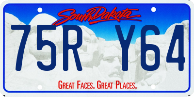 SD license plate 75RY64