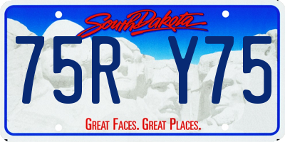 SD license plate 75RY75