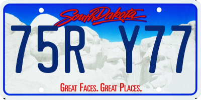 SD license plate 75RY77