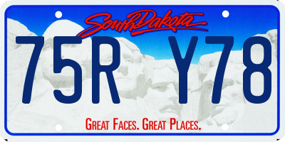 SD license plate 75RY78