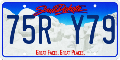 SD license plate 75RY79