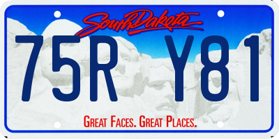 SD license plate 75RY81