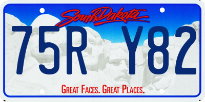 SD license plate 75RY82