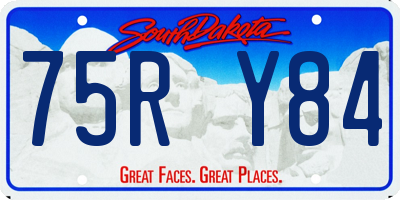 SD license plate 75RY84