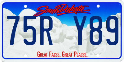 SD license plate 75RY89