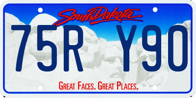 SD license plate 75RY90