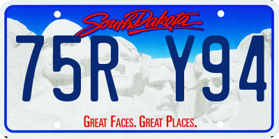 SD license plate 75RY94