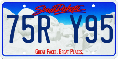 SD license plate 75RY95