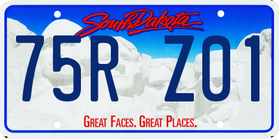 SD license plate 75RZ01