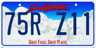 SD license plate 75RZ11