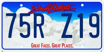 SD license plate 75RZ19