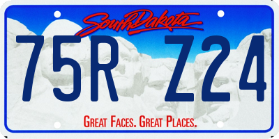 SD license plate 75RZ24