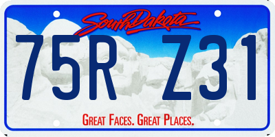 SD license plate 75RZ31