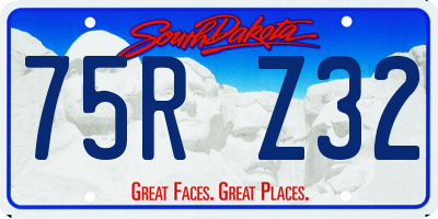 SD license plate 75RZ32