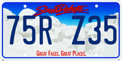 SD license plate 75RZ35