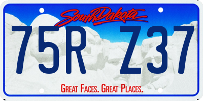 SD license plate 75RZ37