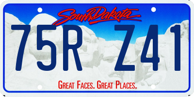 SD license plate 75RZ41